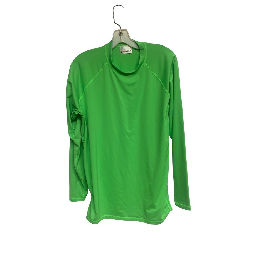 Wet Effect Men’s Long Sleeve Rash Guard Green Size Large – Quick Dry UPF